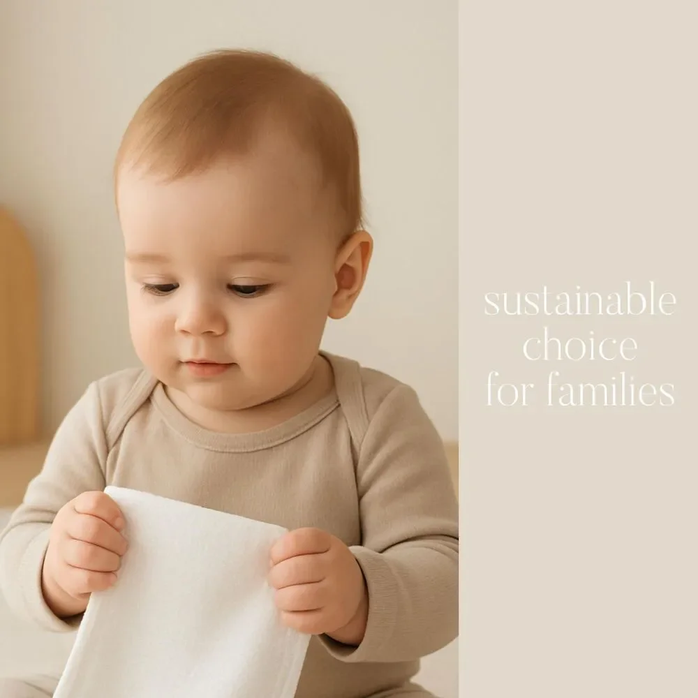 Organic Cotton Burp Cloth | Minimalist New Parents Baby Shower Gift